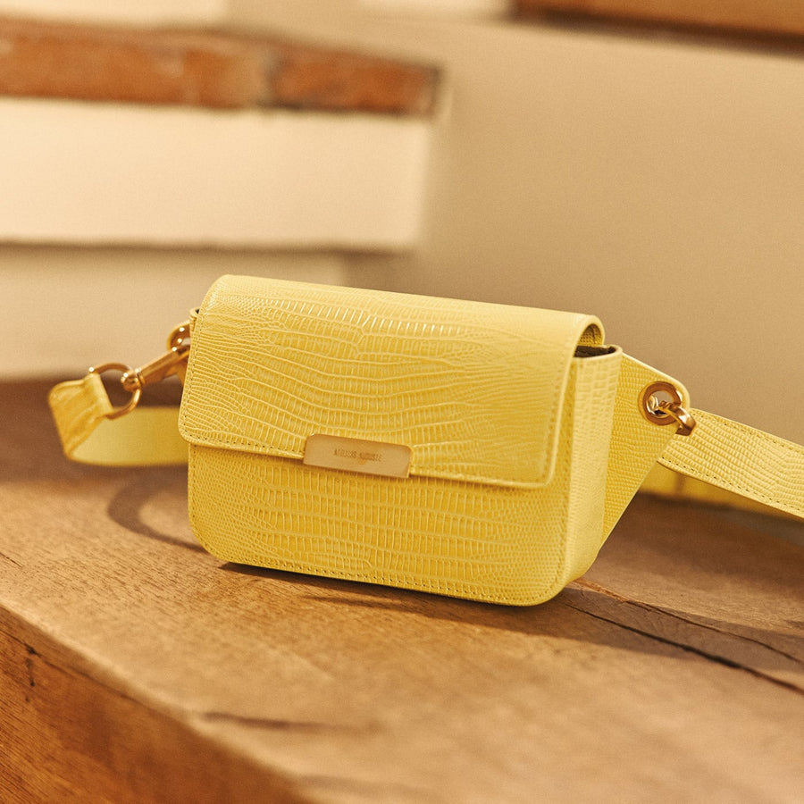 Roquette Belt Bag - Limoncello Lizard Embossed Leather – Ateliers