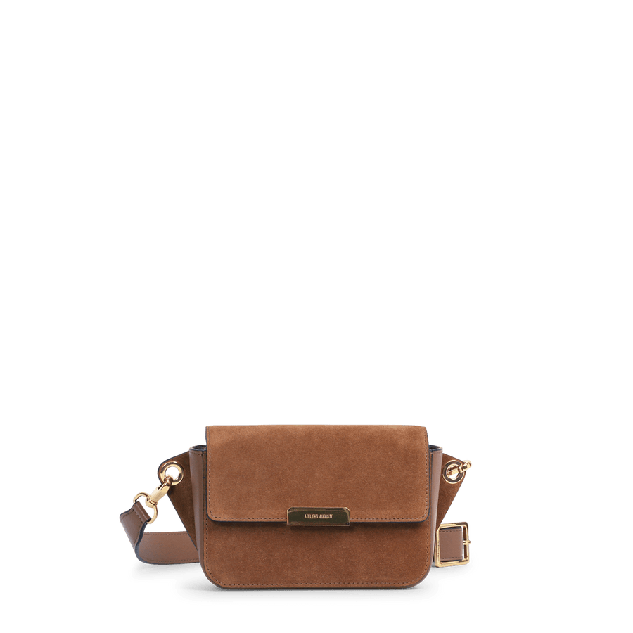 Roquette Belt Bag - Tan Suede Leather – Ateliers Auguste