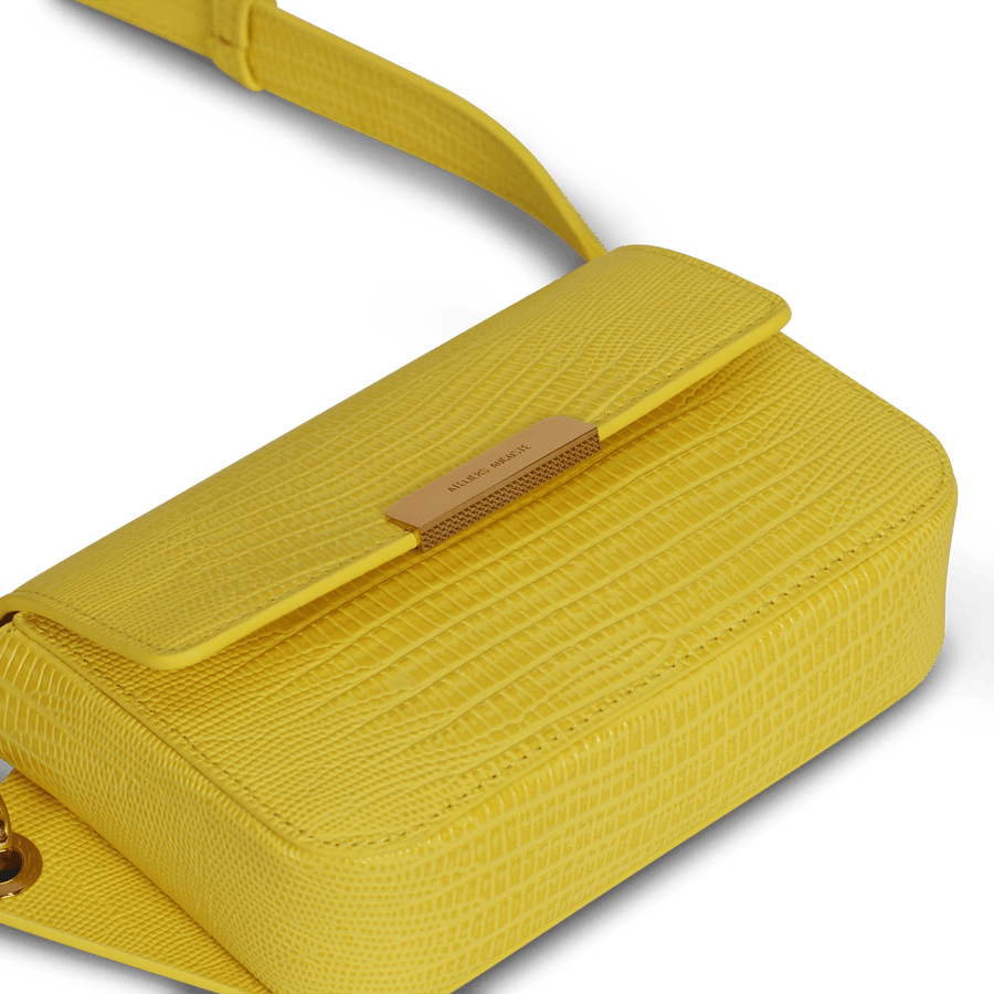 Roquette Belt Bag - Limoncello Lizard Embossed Leather – Ateliers