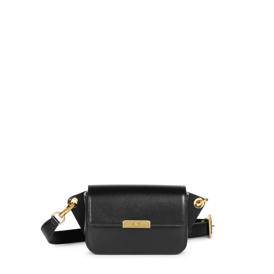 Roquette Belt Bag - Black Box Leather – Ateliers Auguste Roquette Belt Bag - Black Box Leather – Ateliers Auguste