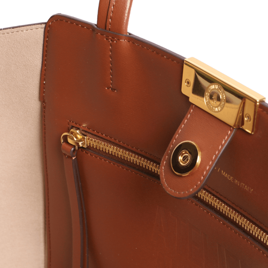 Sévigné Tote - Tan Box Leather – Ateliers Auguste