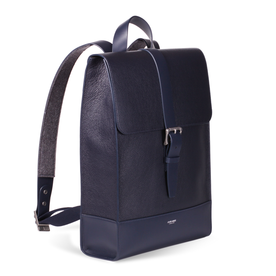 Sac à dos Mabillon - Cuir Grainé Marine Ateliers Auguste