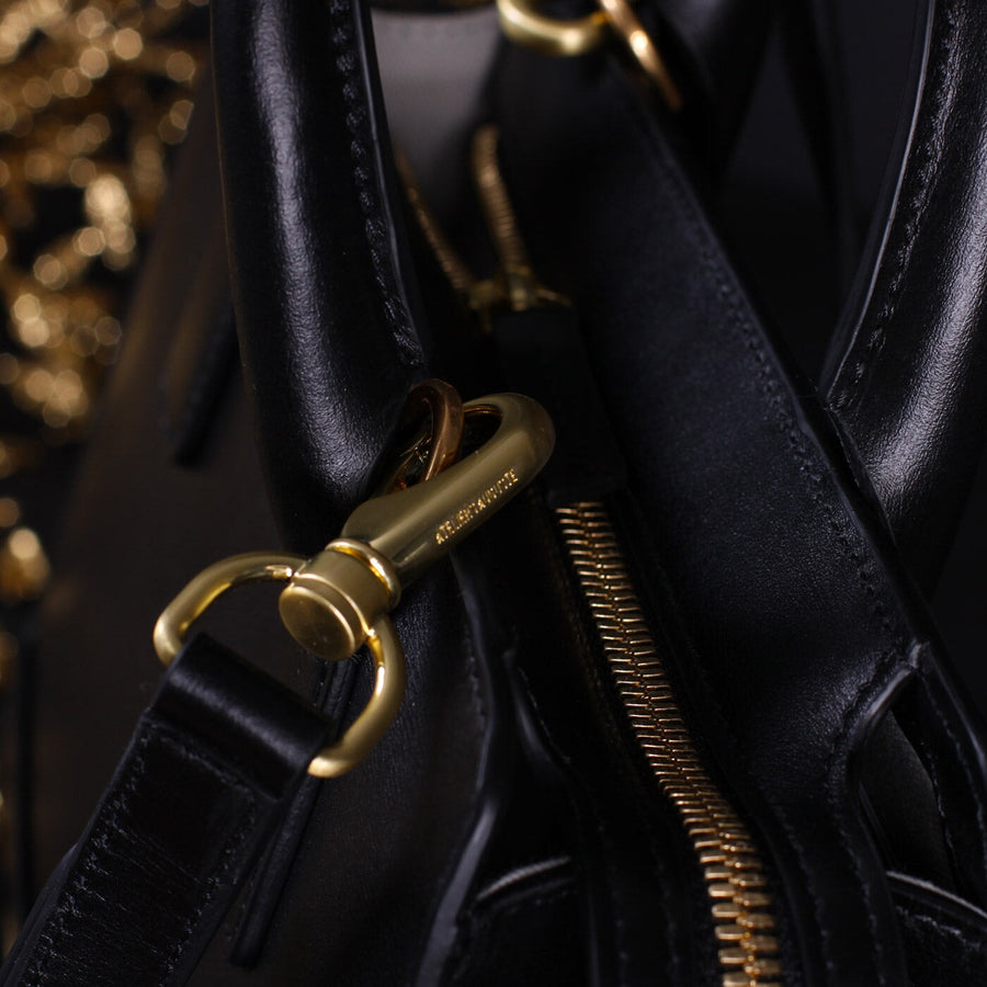 Sac à main Mini Madame Gold Edition - Cuir Box Noir Ateliers Auguste