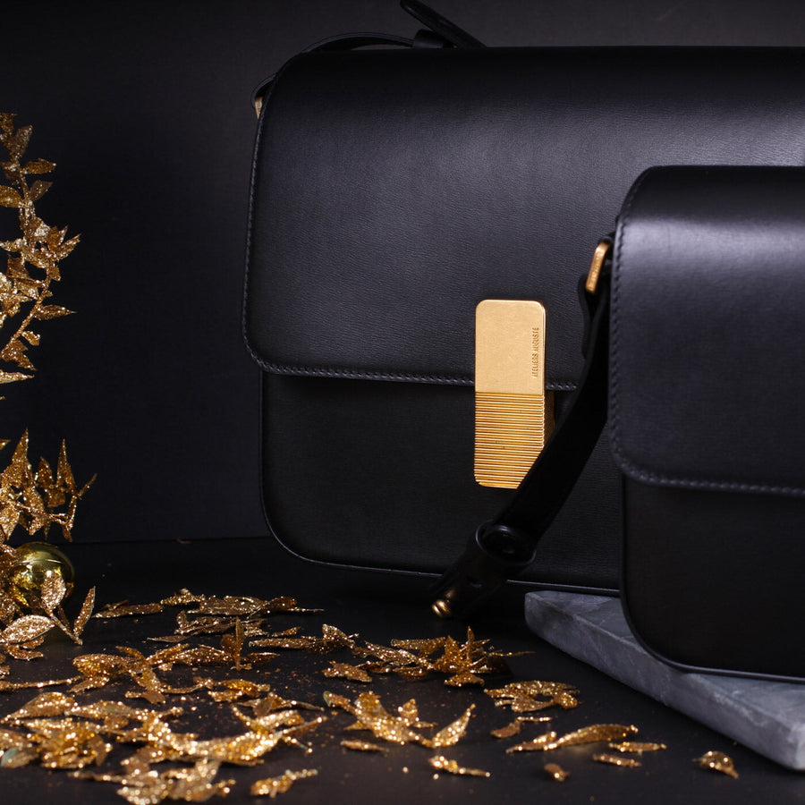 Mini Monceau Gold Edition - Black Box Leather – Ateliers Auguste